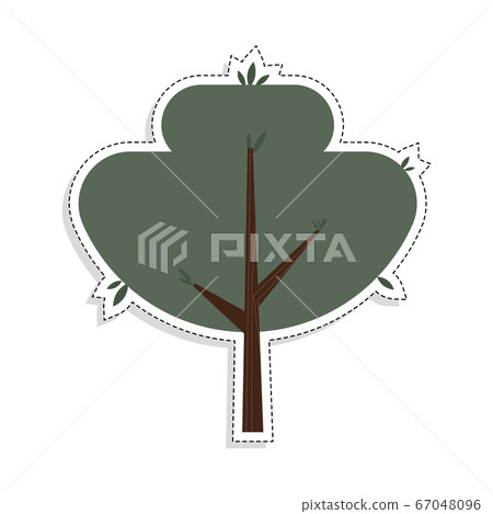 Isolated colored tree icon 67048096