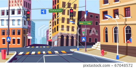 Quarantine in town, coronavirus lockdown in... - Stock Illustration ...