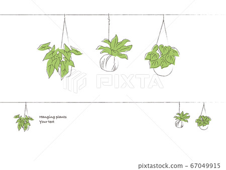 Small story of design Hanging green decorative ruled line 67049915