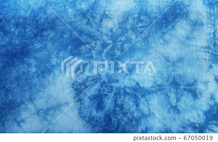Indigo craft fabric textiles dye background. 67050019