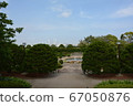 Yokohama Minatomirai Minato-view Hill Park Bay Bridge and Flower Bed 67050876
