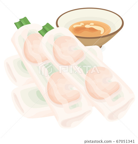 Fresh spring rolls of shrimp 67051341