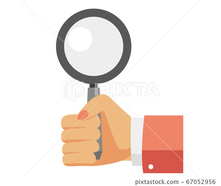 矢量圖和放大鏡在手放大鏡圖標 矢量圖和放大鏡在手放大鏡圖標 67052956