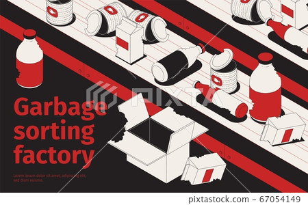 Garbage Sorting Line Background 67054149