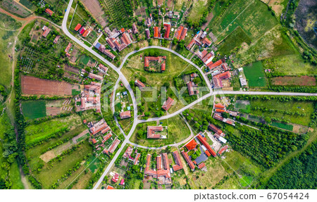 Charlottenburg, round village in Banat, Romania Charlottenburg, round village in Banat, Romania 67054424