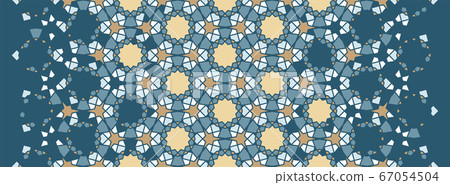 Moroccan mosaic wallpaper. Repeating vector border, pattern, background. Moroccan mosaic wallpaper. Repeating vector border, pattern, background. 67054504