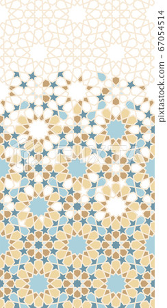 Moroccan mosaic wallpaper. Repeating vector border, pattern, background. Moroccan mosaic wallpaper. Repeating vector border, pattern, background. 67054514