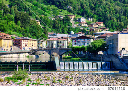 The dam at San Pellegrino Terme in northern Italy The dam at San Pellegrino Terme in northern Italy 67054518