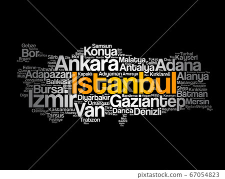 List of cities in Turkey word cloud map 67054823
