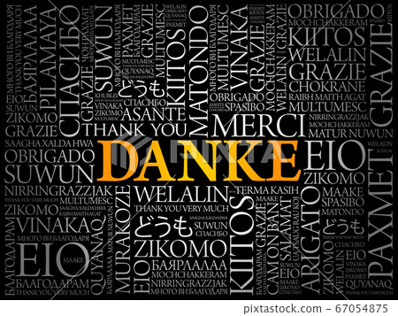 Danke (Thank You in German) word cloud Danke (Thank You in German) word cloud 67054875
