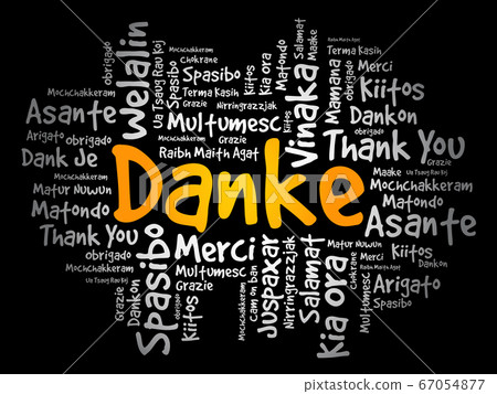 Danke (Thank You in German) word cloud Danke (Thank You in German) word cloud 67054877