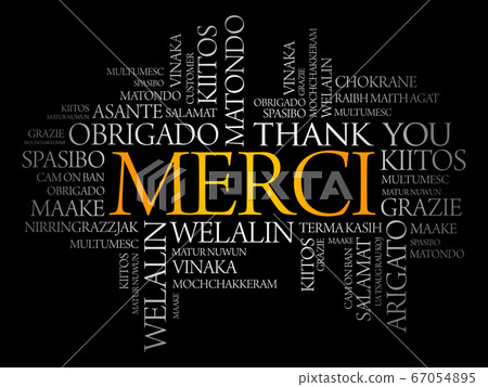 Merci (Thank You in French) Word Cloud Merci (Thank You in French) Word Cloud 67054895