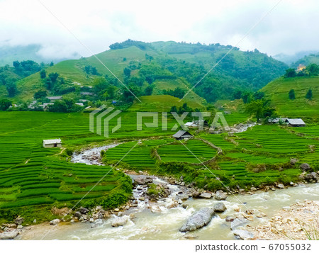 Lao Cai rice fields near Sapa (Chapa) in north Lao Cai rice fields near Sapa (Chapa) in north 67055032
