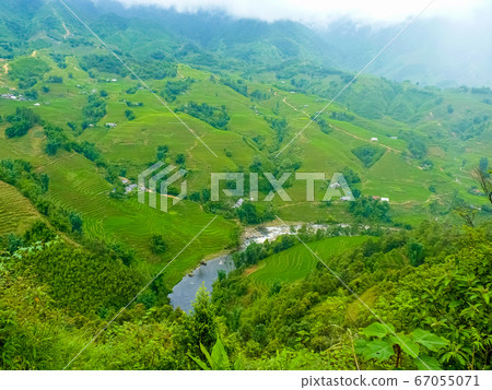 Lao Cai rice fields near Sapa (Chapa) in north Lao Cai rice fields near Sapa (Chapa) in north 67055071