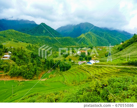 Catcat Hmong village near Sapa (Chapa) in north Catcat Hmong village near Sapa (Chapa) in north 67055086