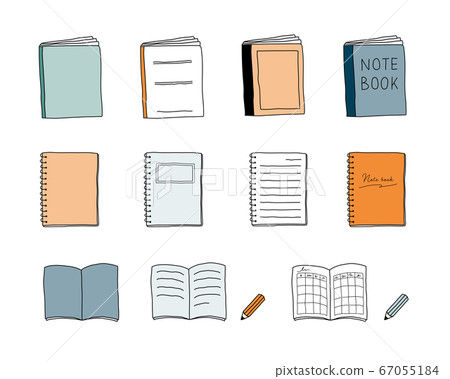 Handwritten notebook illustration set/pencil/study/fashion Handwritten notebook illustration set/pencil/study/fashion 67055184