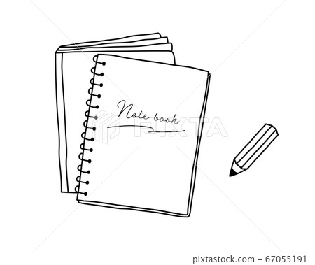 Handwritten notebook illustration/pencil/study 67055191