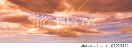 Summer sunset dranatic sky background panorama Summer sunset dranatic sky background panorama 67055571