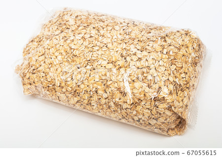 oatmeal porridge on white background oatmeal porridge on white background 67055615