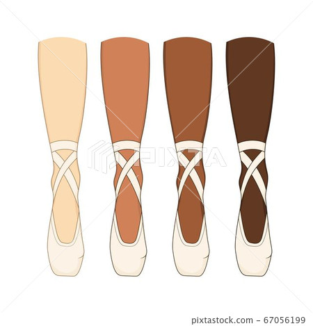 The legs of a ballerina in pointes. The legs of a ballerina in pointes. 67056199