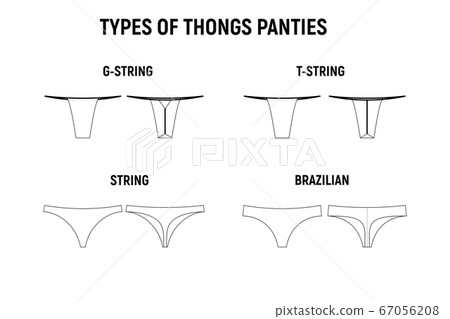 Types of thongs panties for women. 67056208