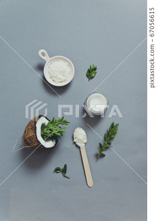 Homemade coconut oil cosmetics for skin and hair 67056615