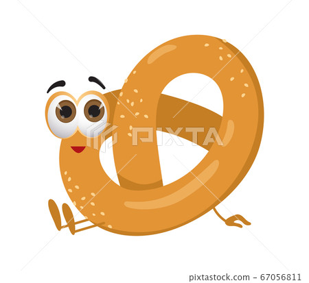 Funny Bun with eyes on white background, funny 67056811