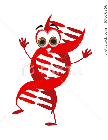 Funny healthy human DNA, modern flat vector 67056856