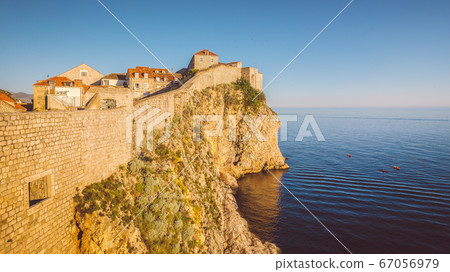 Old town of Dubrovnik at sunset, Dalmatia, Croatia Old town of Dubrovnik at sunset, Dalmatia, Croatia 67056979