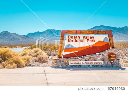 Death Valley National Park entrance sign, California, USA Death Valley National Park entrance sign, California, USA 67056980