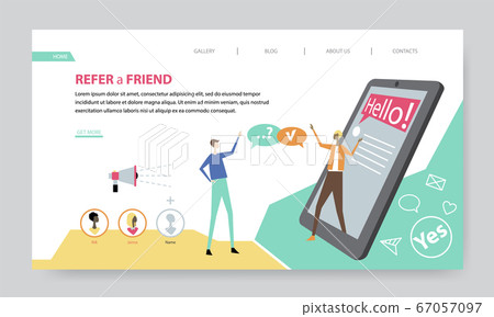 Refer a Friend, creative website template 67057097