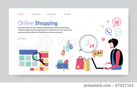 Online Shopping, creative website template Online Shopping, creative website template 67057101