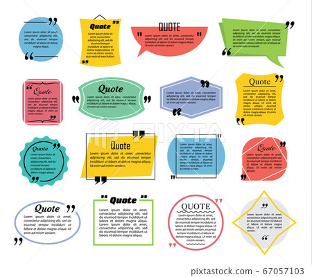 Quote speech bubbles Quote speech bubbles 67057103