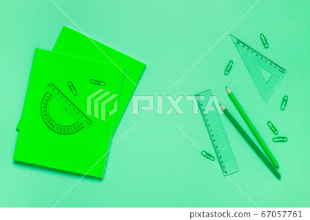 Flat lay of back to school supplies Flat lay of back to school supplies 67057761