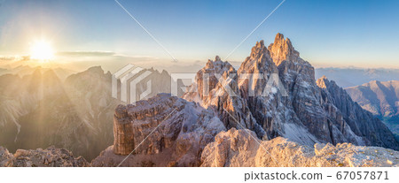 Dolomites mountains at sunset, South Tyrol, Italy Dolomites mountains at sunset, South Tyrol, Italy 67057871
