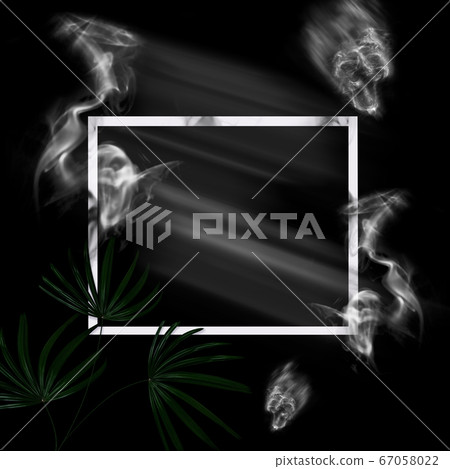 Smoke shaped ghost with white frame for Halloween Smoke shaped ghost with white frame for Halloween 67058022