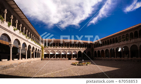 View to Coricancha, famous temple in the Inca 67058853