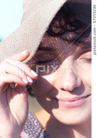 portrait of a happy smiling girl portrait of a happy smiling girl 67059286