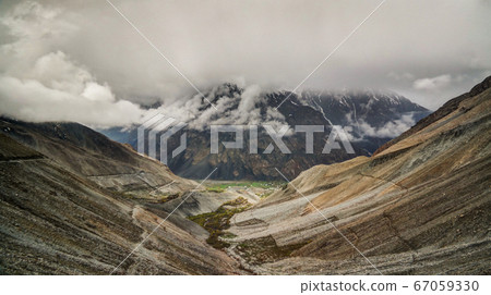 Panorama of Mastuj river and valley near Shandur Panorama of Mastuj river and valley near Shandur 67059330