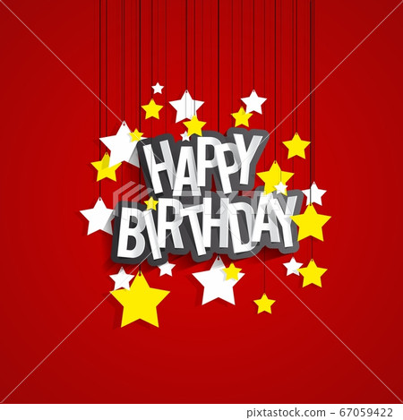 Happy birthday greeting card Happy birthday greeting card 67059422