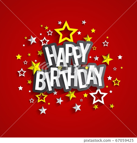 Happy birthday greeting card Happy birthday greeting card 67059425
