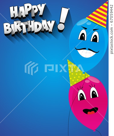 Happy birthday greeting card Happy birthday greeting card 67059442