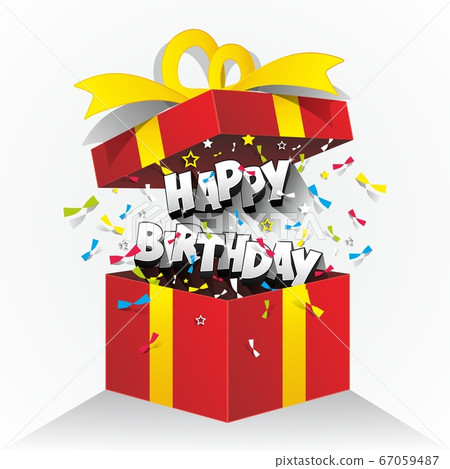 Happy birthday greeting card Happy birthday greeting card 67059487