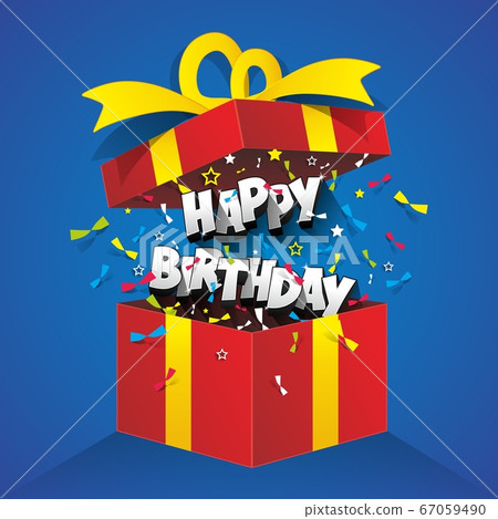 Happy birthday greeting card Happy birthday greeting card 67059490