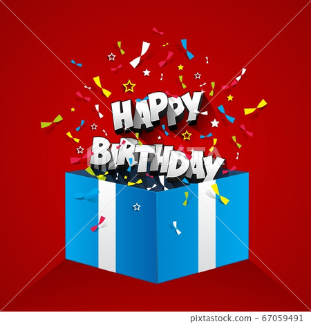 Happy birthday greeting card Happy birthday greeting card 67059491
