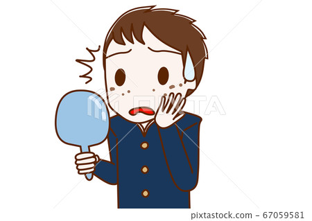 Male student shocked by stains 67059581