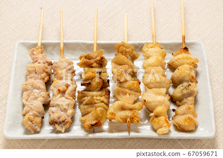Assorted yakitori (grilled salt). Cesari/Peel/Bonji. Assorted yakitori (grilled salt). Cesari/Peel/Bonji. 67059671