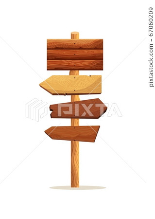 Wooden plaque guidepost sign isolated on white Wooden plaque guidepost sign isolated on white 67060209