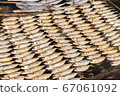 Full frame image of salted Mackerel fish 67061092