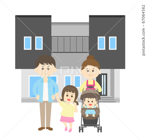 家庭和自己的家圖 67064562